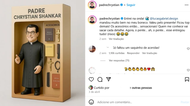 Além de frei Gilson: quem são os padres influencers da Igreja Católica 4 Post do Instagram do padre Chrystian Shankar