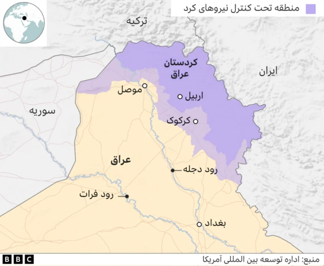 نقشه کردستان عراق