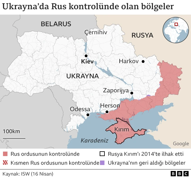 Rusya kontrolündeki bölgeler