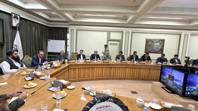 دیدار وزیر خارجه طالبان با مسئولان محلی استان خراسان رضوی ایران