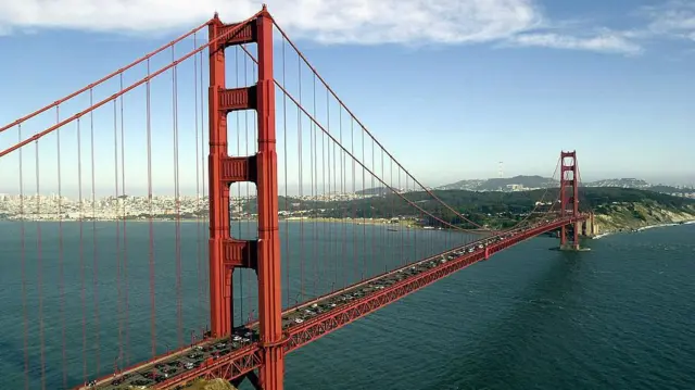 Vista panorâmica da Golden Gate