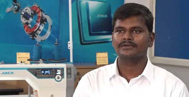 ஏஐ தையல் இயந்திர பொருளியாளர் மனோஜ்.