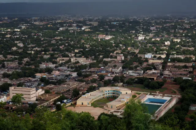 Vue aérienne de la ville de Bamako