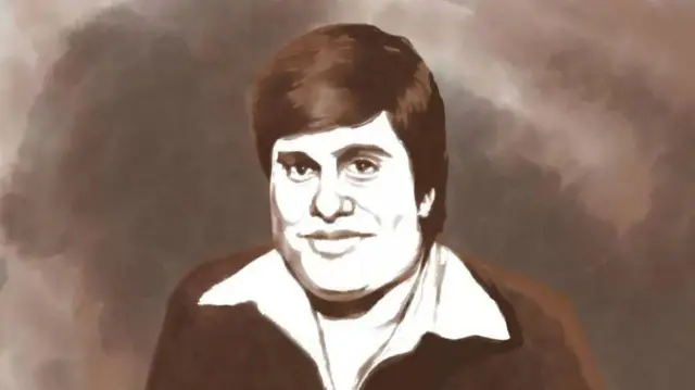 Sketsa Steve Banerjee oleh seorang seniman