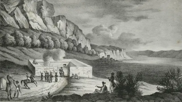 رسم لبحيرة طبريا من القرن 19