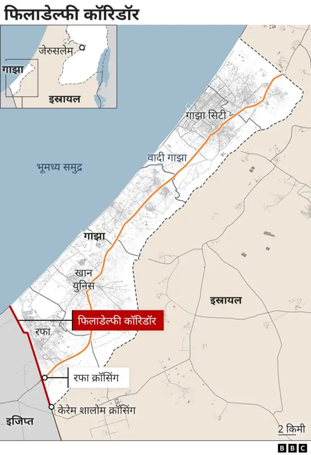 गाझा-इजिप्तच्या सीमेवरील 'फिलाडेल्फी कॉरिडॉर'वर इस्रायलनं मिळवला ताबा