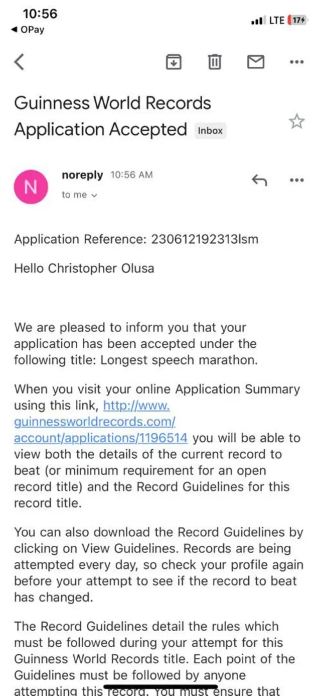 Aworan afihan esi ti GWR da pada fun Christopher Olusa
