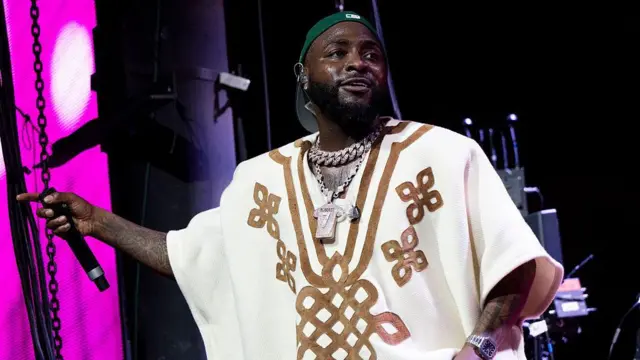 Davido dey perform on di Gobi Stage during weekend 2, of Coachella Valley Music & Arts Festival on April 18, 2026.
