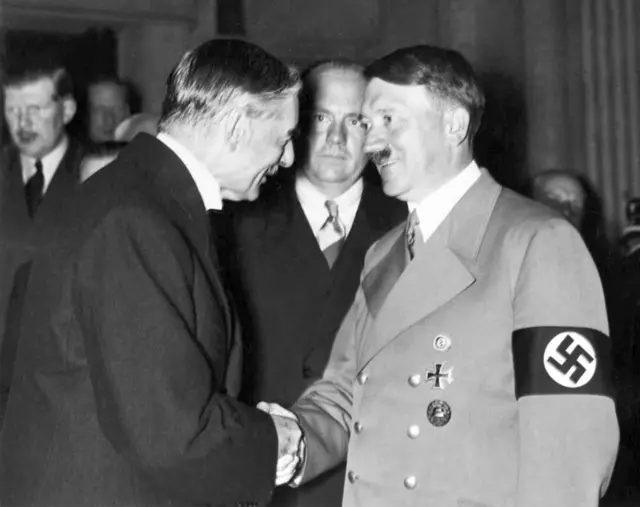 Chamberlain e Hitler em 1938