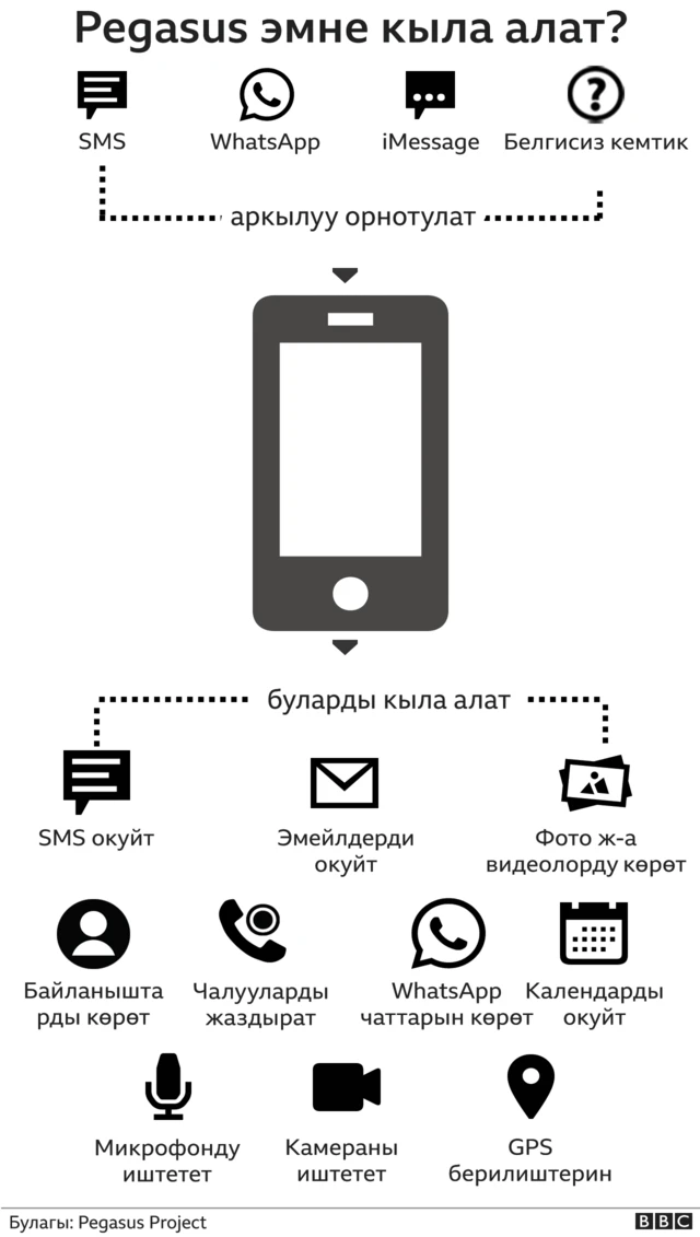 Pegasus программынын иштөө схемасы