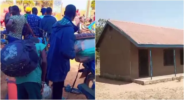 Ụfọdụ ụmụakwụkwọ bu akpa ha na-achọ isi n'ụlọakwụkwọ lawa dịka nne na nna ha bịara ịkpọrọ ha.