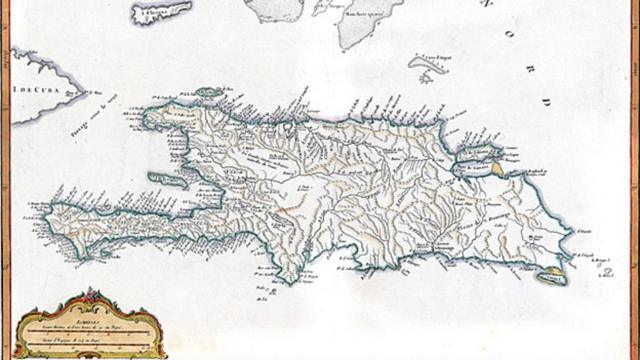 Um mapa antigo de Hispaniola
