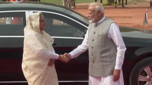 ভারতের দিল্লীতে শেখ হাসিনা-নরেন্দ্র মোদী (ফাইল ছবি)