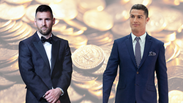 Lionel Messi và Cristiano Ronaldo bất phân thắng bại trên bảng xếp hạng tỷ phú