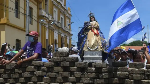 Católicos participam365betmanifestação na Nicarágua