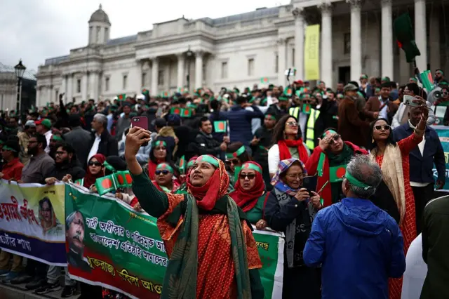 লন্ডনে আওয়ামী লীগ সমর্থকদের বিক্ষোভ সমাবেশ (সেপ্টেম্বর ২০২৫)