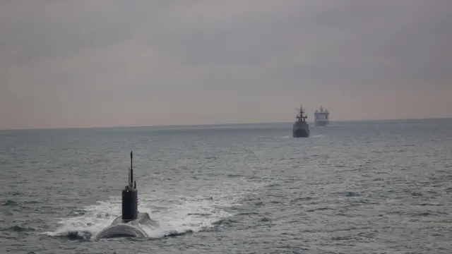 Российская подводная лодка класса «кило» «Краснодар» в водах Ла-Манша