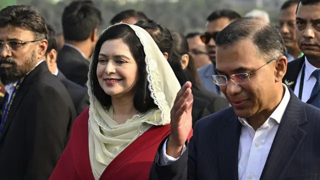 தாரிக் ரஹ்மான் வங்கதேச பிரதமராகப் பதவியேற்கச் சென்ற போது