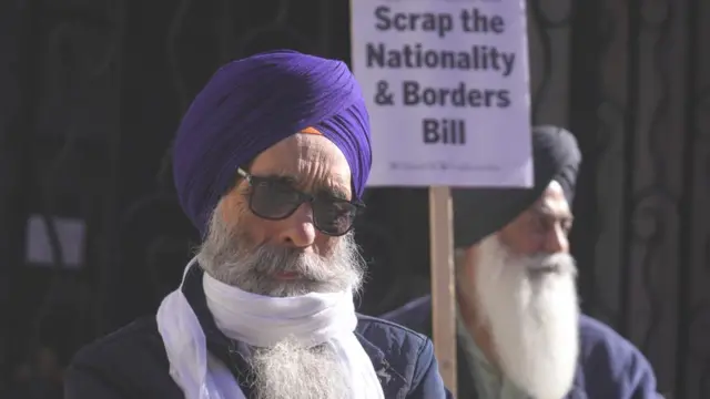 Pipo bin protest against di Nationality and Borders Bill on 17 February 2022