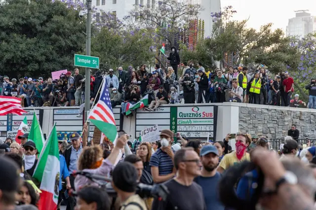 বিক্ষোভের দৃশ্য