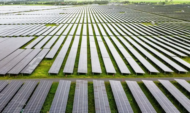 Nhà máy điện mặt trời Sao Mai ở tỉnh An Giang vào năm 2022