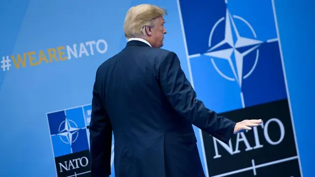 Дональд Трамп на саммите НАТО в 2018 году