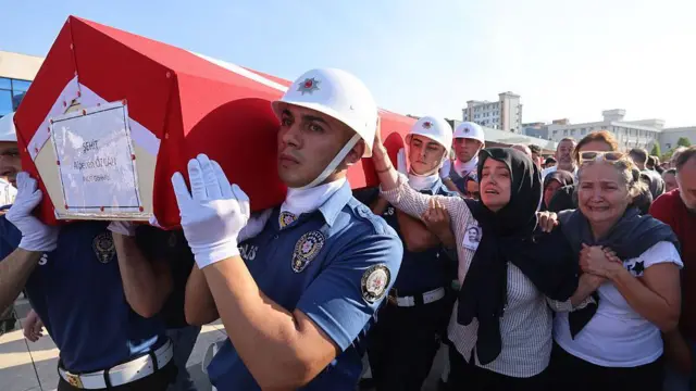 Yangında hayatını kaybeden Alperen Özcan'ın 24 Temmuz'da Ankara'daki cenaze töreni.
