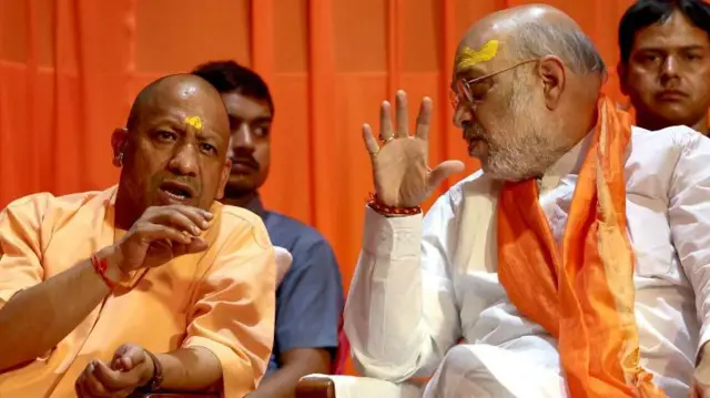यूपी सीएम योगी आदित्यनाथ और गृह मंत्री अमित शाह