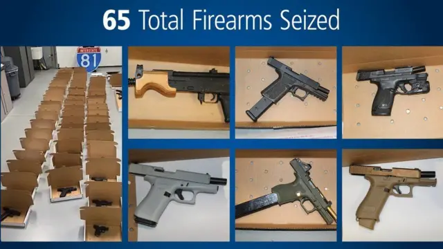 اسلحه های کشف شده