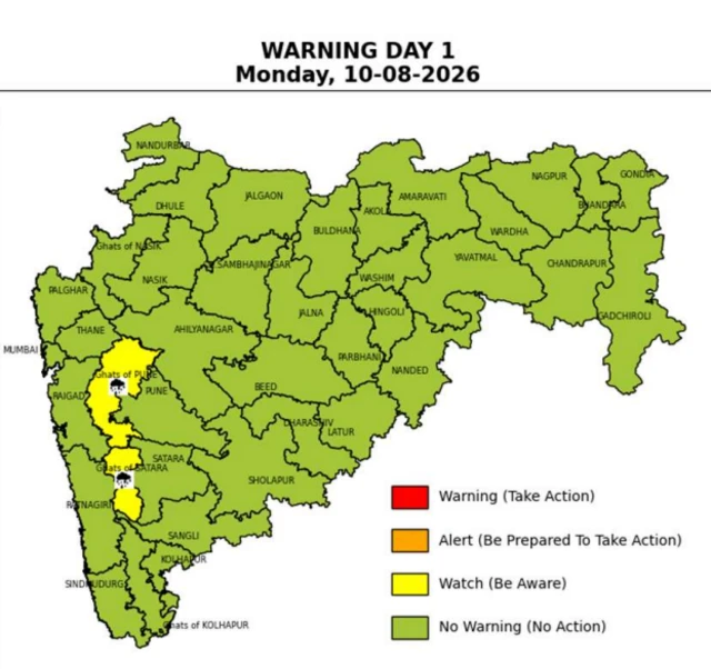 महाराष्ट्रात पावसाचा कुठे काय अलर्ट याची माहिती