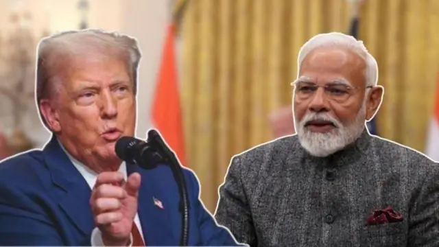 அமெரிக்க அதிபர் டொனால்ட் டிரம்ப் மற்றும் இந்திய பிரதமர் நரேந்திர மோதி