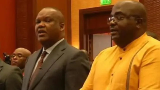 Corneille Nangaa (ibumoso) na Bertrand Bisimwa i Nairobi muri uku kwezi batangiza ihuriro AFC