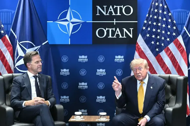 NATO Genel Sekreteri Mark Rutte (solda) ve ABD Başkanı Donald Trump Ankara'da bir araya geldi (8 Temmuz 2026)