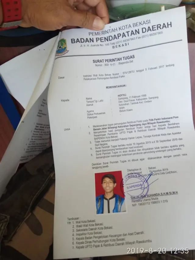 Surat perintah tugas