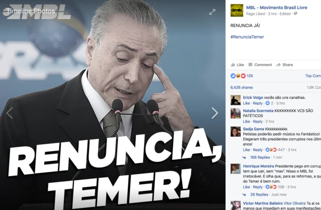 Página do Facebook