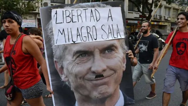 Protesta contra Macri