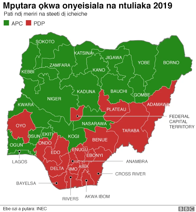 Etu ndị mmadụ siri tuo vootu na ntuliaka 2019