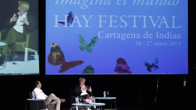 Mario Vargas Llosa en el Hay Festival de Cartagena