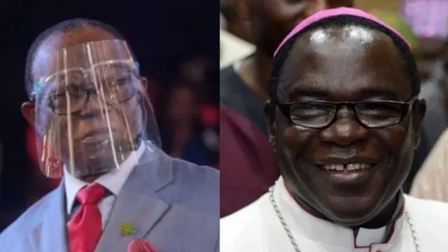 Rev Felix Omobude na Bishop Mathew Kukah
