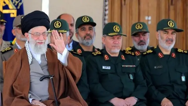 آیت الله خامنه ای و فرماندهان سپاه