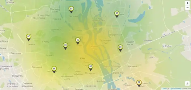 Мапа air.kyivsmartcity.com