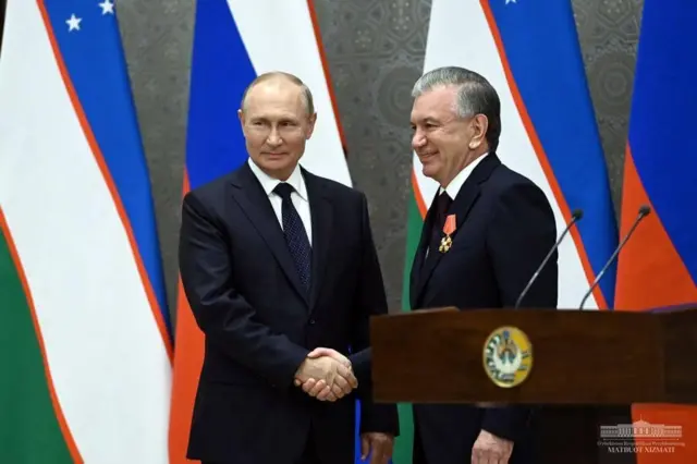 Ўзбекистон Президенти Мирзиёев ва Россия Президенти Путин