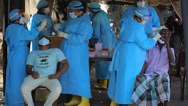 Health workers in Sri Lanka