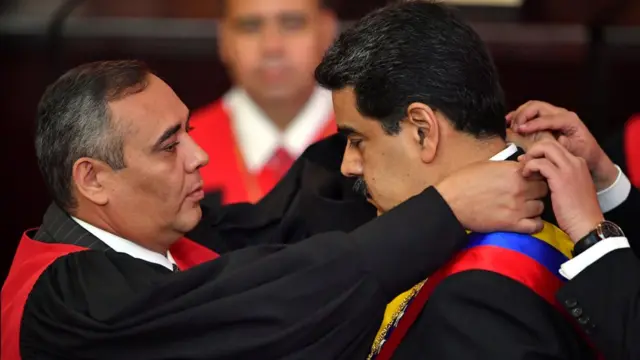 Maduro en su toma de posesión el 10 de enero de 2018.