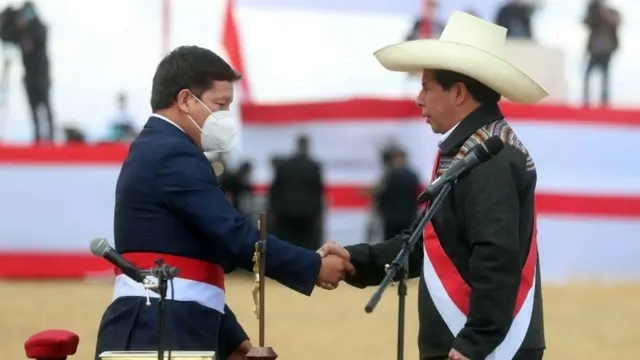 Guido Bellido y Pedro Castillo