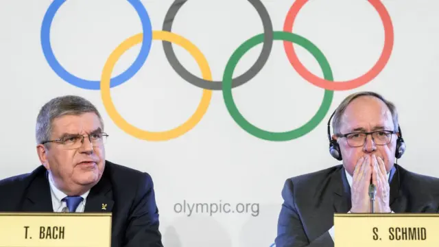 Thomas Bach ve Samuel Schmid