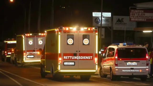 Ambulancias en Wurzburgo, Alemania.
