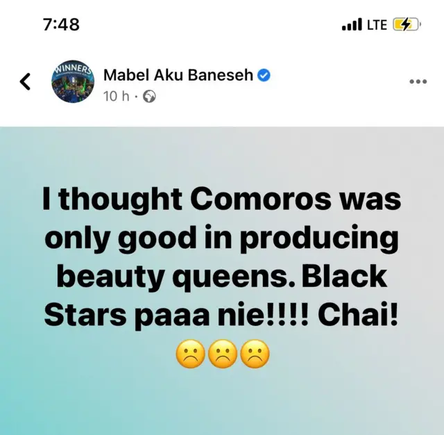 Screengrab of reactions from Twitter