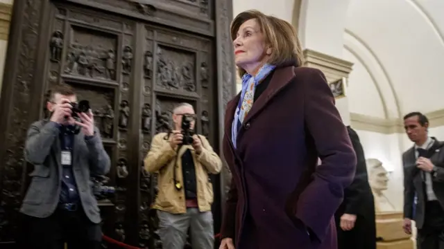 Pelosi llega al Congreso estadounidense