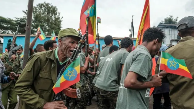 Namoota meeshaa waraanaa qabatanii fiigan